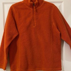 Lands End Sherpa Jacket 1/4 Zipper Lined Medium